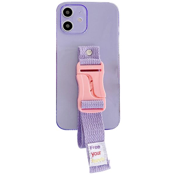 

Чехол Handfree с цветным ремешком для Apple iPhone 12 mini (5.4") Фиолетовый