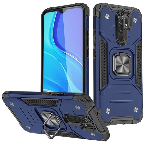 

Ударопрочный чехол Union Ring for Magnet для Xiaomi Redmi 9 Синий