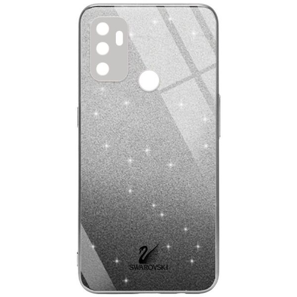 

TPU+Glass чехол Swarovski Full Camera для Oppo A53 / A32 / A33 Черный