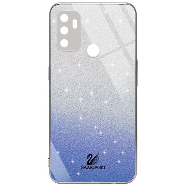 

TPU+Glass чехол Swarovski Full Camera для Oppo A53 / A32 / A33 Синий