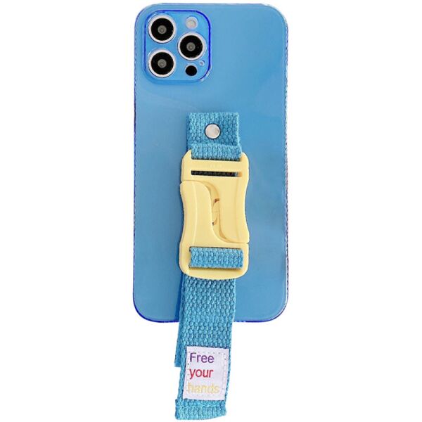 

Чехол Handfree с цветным ремешком для Apple iPhone XR (6.1") Синий
