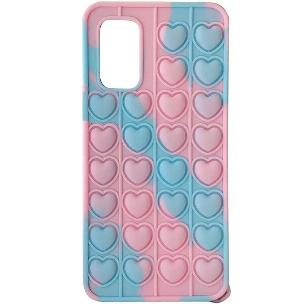 

Cиликоновый 3D чехол-антистресс Pop it Heart для Samsung Galaxy A71 Blue / Pink