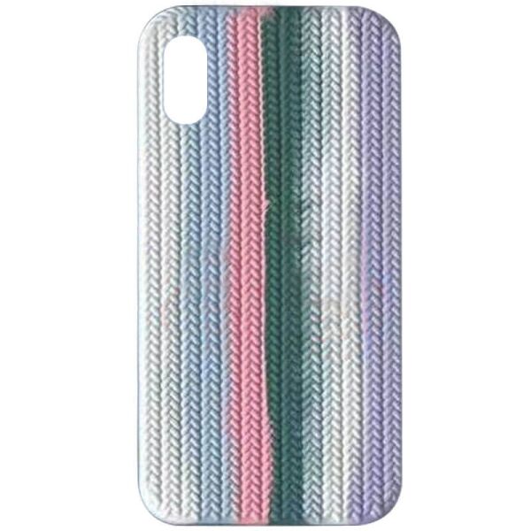 

Чехол Silicone case Full Braided для Apple iPhone XR (6.1") Белый / Сиреневый