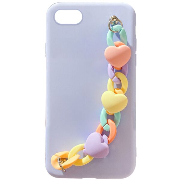 

Чехол Chained Heart c подвесной цепочкой для Apple iPhone 7 / 8 / SE (2020) (4.7") Lilac Blue