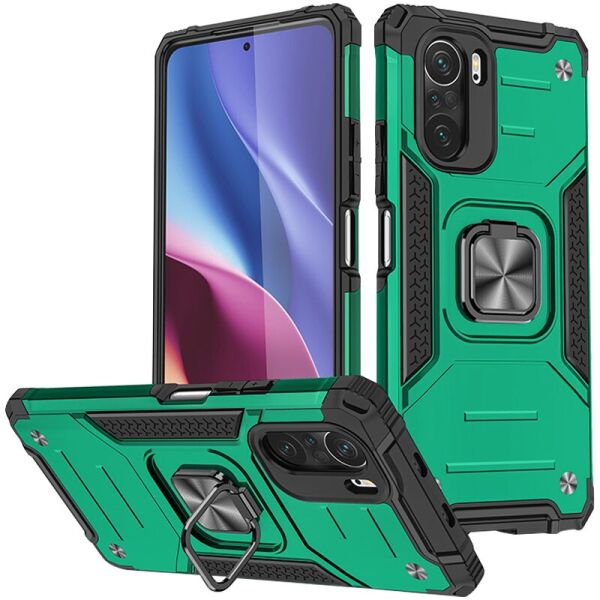 

Ударопрочный чехол Union Ring for Magnet для Xiaomi Redmi Note 10 / Note 10s Зеленый
