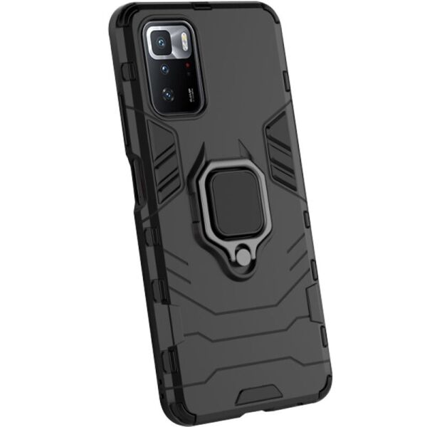 

Ударопрочный чехол Transformer Ring for Magnet для Xiaomi Redmi Note 10 Pro 5G Черный / Soul Black