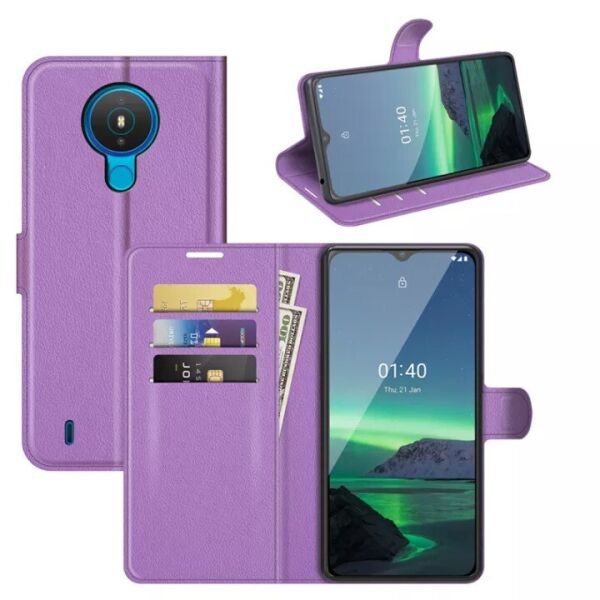 

Чехол-книжка Litchie Wallet для Nokia 1.4 Violet