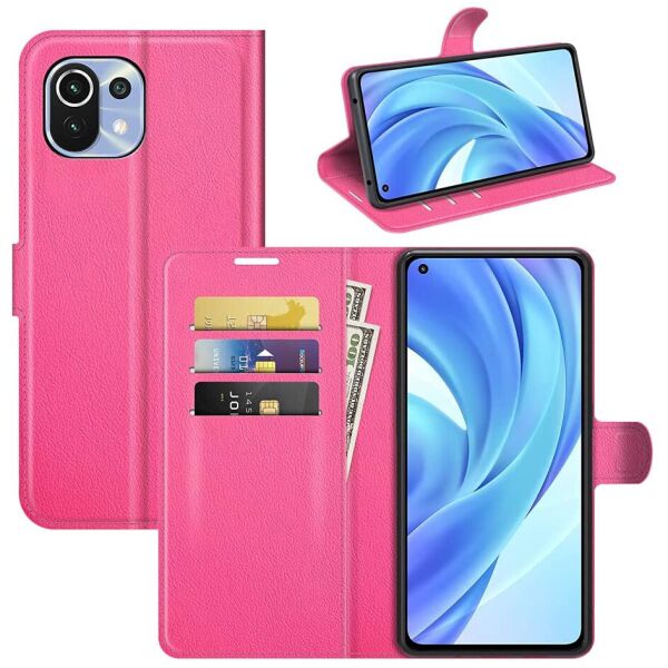 

Чехол-книжка Litchie Wallet для Xiaomi Mi 11 Lite Rose