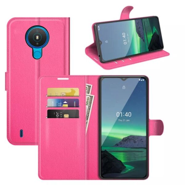 

Чехол-книжка Litchie Wallet для Nokia 1.4 Rose