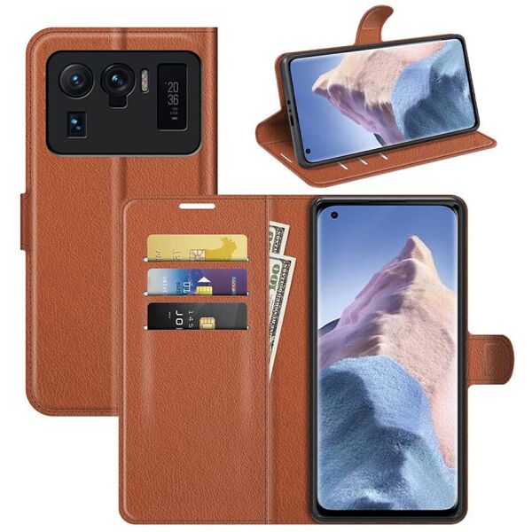 

Чехол-книжка Litchie Wallet для Xiaomi Mi 11 Ultra Brown