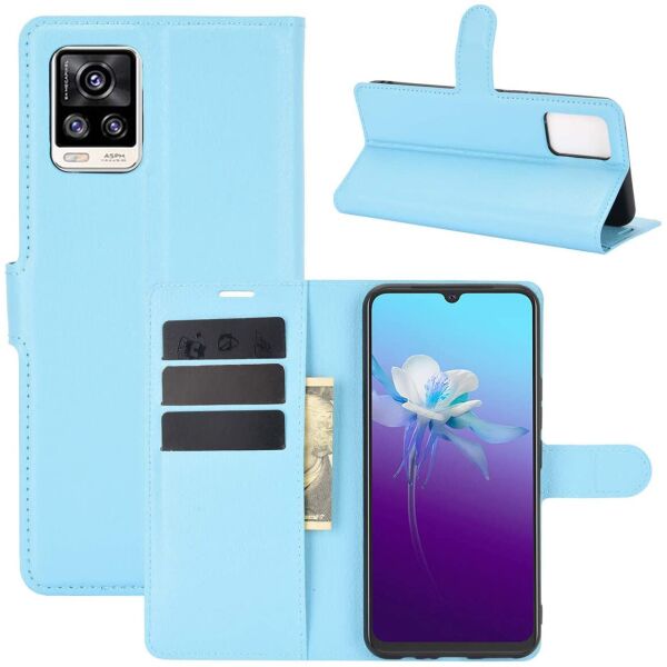 

Чехол-книжка Litchie Wallet для Vivo V20 Blue