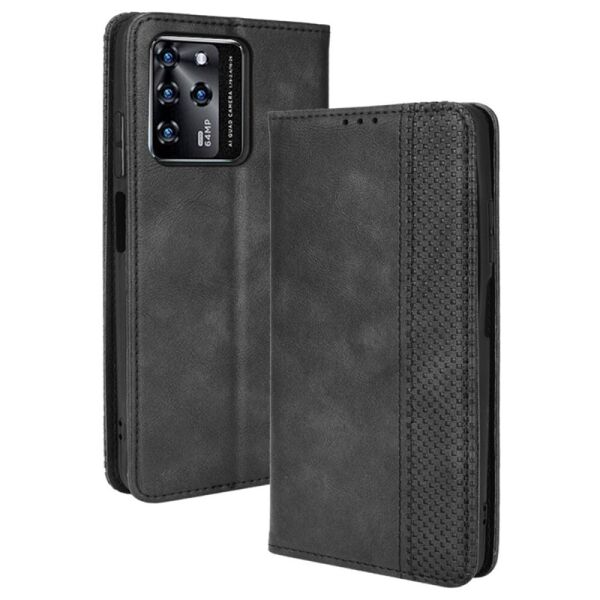 

Чехол книжка для ZTE Blade V30 (ЗТЕ Блейд В30) боковой с отсеком для кредиток, Орнамент, Черный