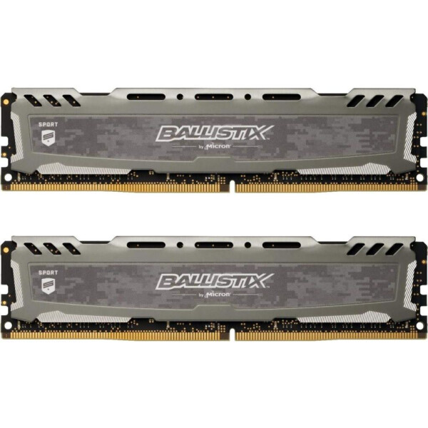 

DDR4 32GB (2x16GB) 3000 MHz Ballistix Sport LT Gray MICRON (BLS2K16G4D30AESB)