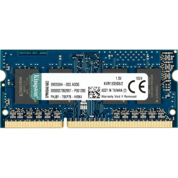 

SO-DIMM DDR3 2GB 1333 MHz Kingston (KVR13S9S6/2)