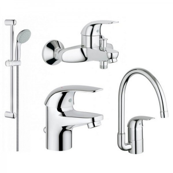 

Набор смесителей для ванны Grohe Euroeco 123242K (23262000 + 32743000 + 27598001 + 32752000)