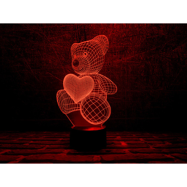 

Сменная пластина для 3DTOYSLAMP ламп Мишка с сердцем