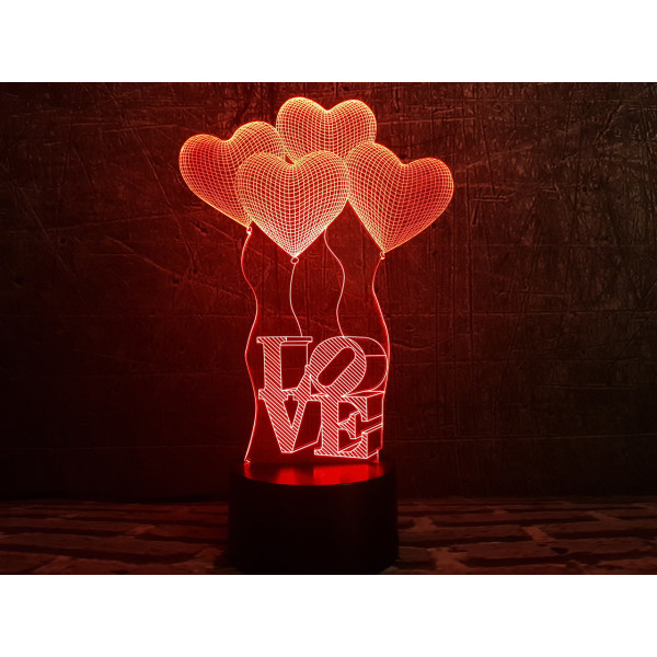

Сменная пластина для 3DTOYSLAMP ламп Сердечки LOVE