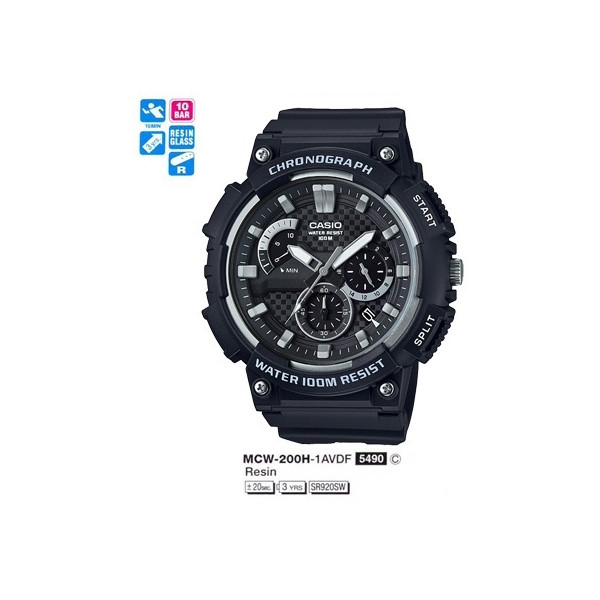 

Наручные часы Casio MCW-200H-1AVEF