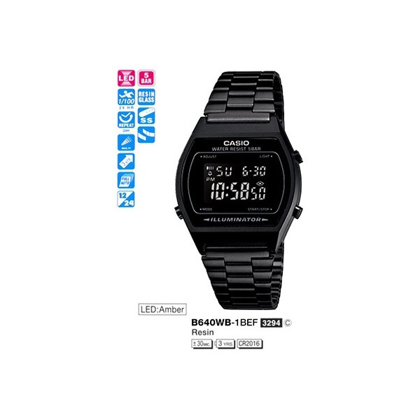 

Наручные часы Casio B640WB-1BEF