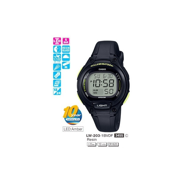 

Наручные часы Casio LW-203-1BVEF