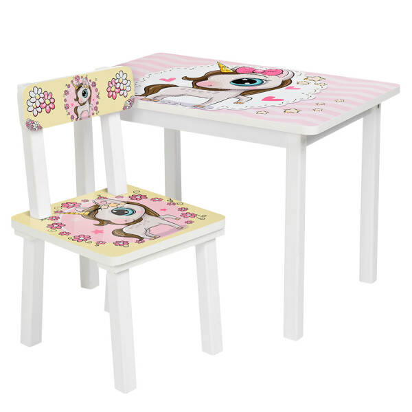 

Столик Bambi Единорог BSM2K-21 White / Pink / Beige (BSM2K)