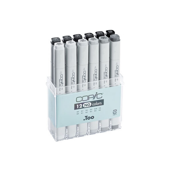 

Набор двухсторонних маркеров Copic Marker Set Neutral Grey 12 цветов (20075152)