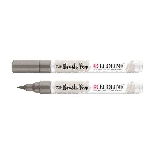 

Маркер акварельный кисточный Ecoline Brushpen Серая теплая светлый (728) (11507280)