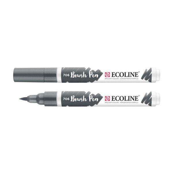 

Маркер акварельный кисточный Ecoline Brushpen Серая темный (706) (11507060)