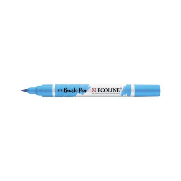 

Маркер акварельный кисточный Ecoline Brushpen Небесно голубая (578) (11505780)