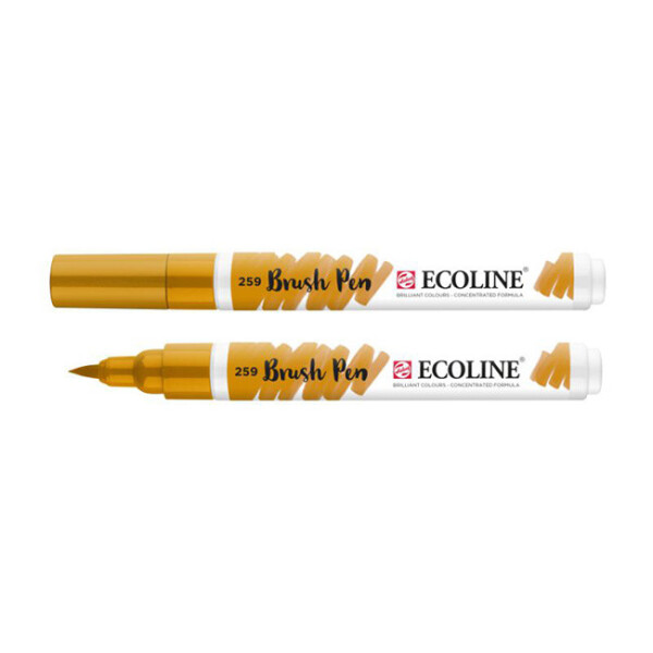 

Маркер акварельный кисточный Ecoline Brushpen Желтый песочный (259) (11502590)