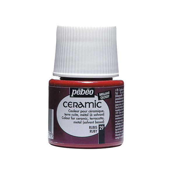 

Краска на основе растворителя Pebeo Ceramic по стеклу и керамике Рубиновый 45 мл (P-025-029)