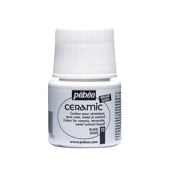 

Краска на основе растворителя Pebeo Ceramic по стеклу и керамике Белый 45 мл (P-025-010)