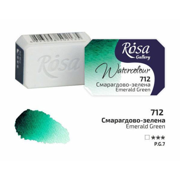 

Краска акварельная Rosa Gallery Изумрудно зеленая (712) кювета (343712)