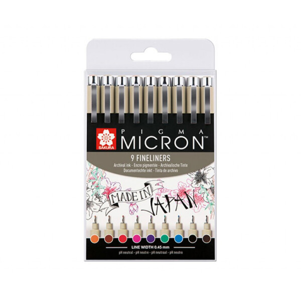 

Набор лайнеров Sakura Pigma Micron 9 цветов