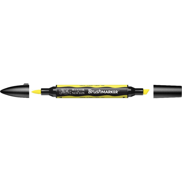 

Маркер двусторонний кисточный Winsor Newton Brushmarker Лимон Y747