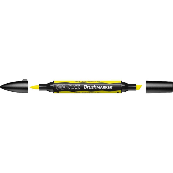 

Маркер двусторонний кисточный Winsor Newton Brushmarker Жёлтый Y657