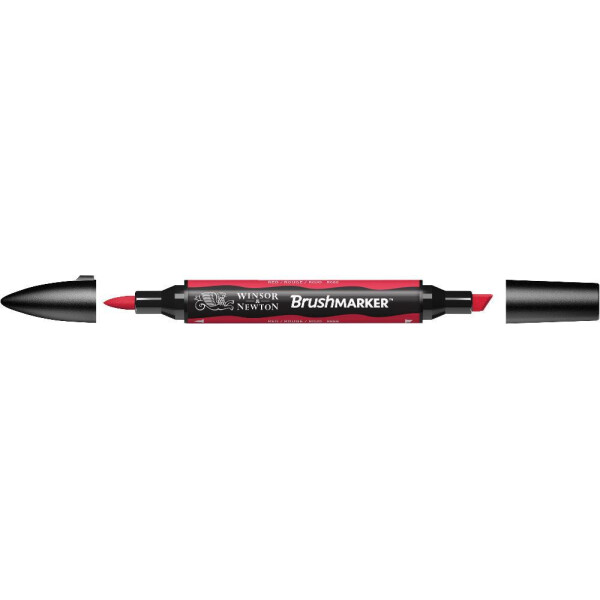 

Маркер двусторонний кисточный Winsor Newton Brushmarker Красный R666