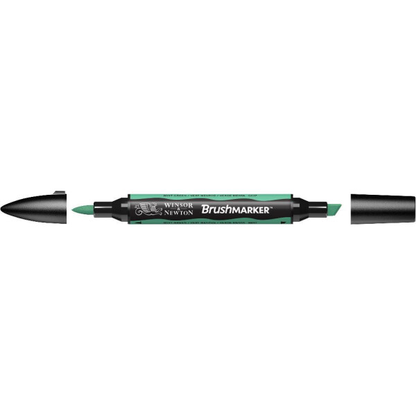 

Маркер двусторонний кисточный Winsor Newton Brushmarker Мятный зеленый G637