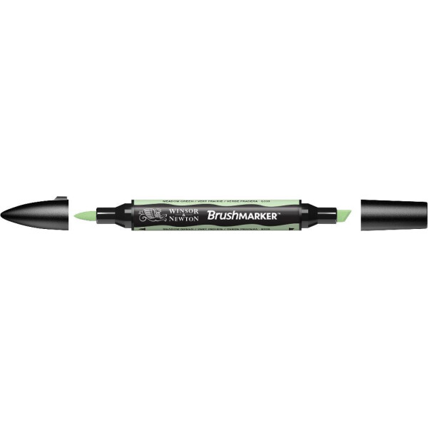 

Маркер двусторонний кисточный Winsor Newton Brushmarker Зелёный луг G339