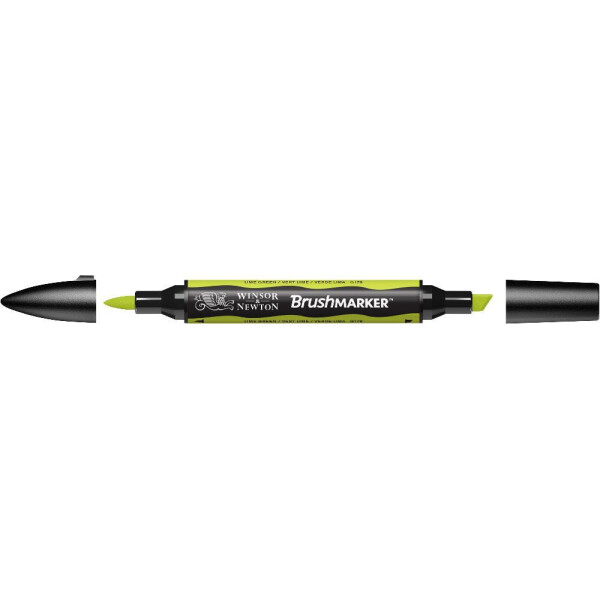 

Маркер двусторонний кисточный Winsor Newton Brushmarker Зеленый лайм G178