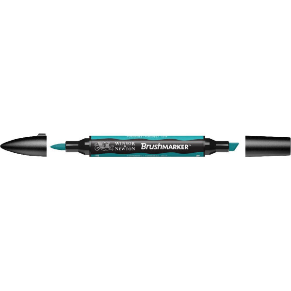 

Маркер двусторонний кисточный Winsor Newton Brushmarker Бирюзовый C247
