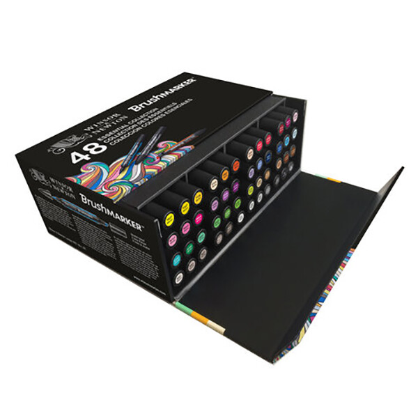 

Набор двухсторонних маркеров Winsor Newton Brushmarker Essential 48 цетов (290080)