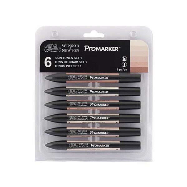 

Набор двухсторонних маркеров Winsor Newton Promarker Телесные 6 цветов (290029)