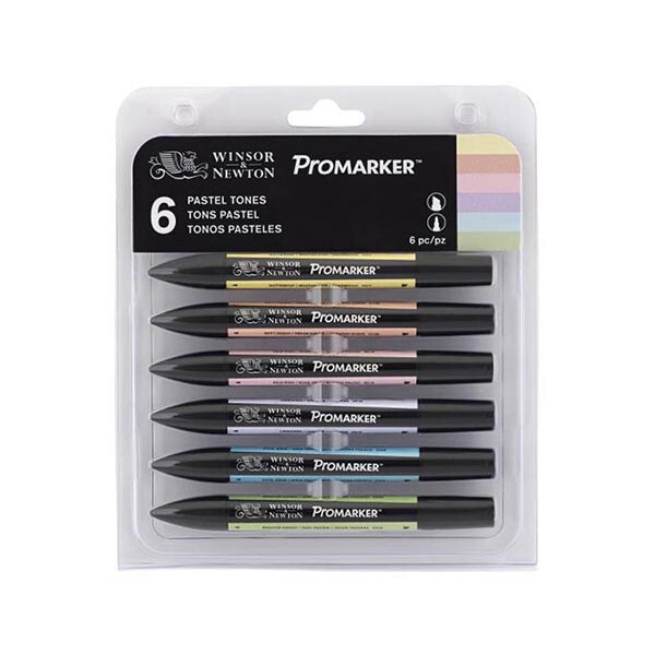

Набор двухсторонних маркеров Winsor Newton Promarker Пастельные 6 цветов (290028)