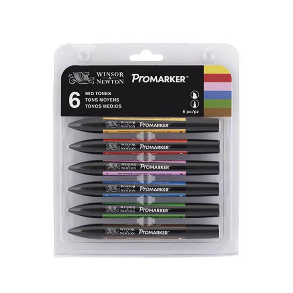 

Набор двухсторонних маркеров Winsor Newton Promarker Средние 6 цветов (290027)