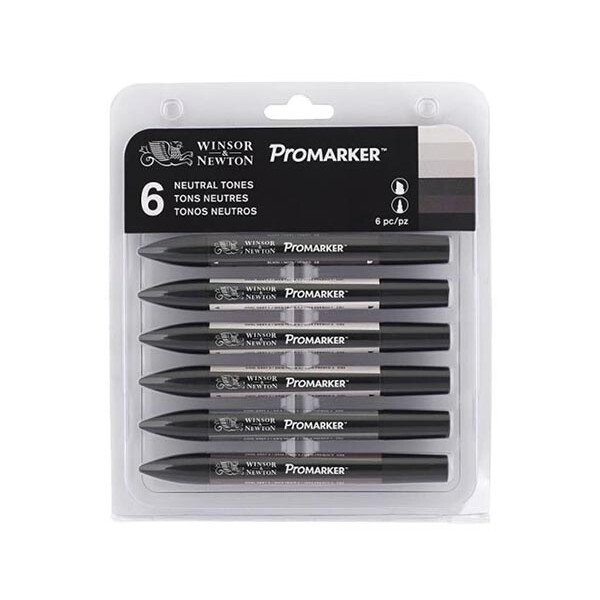 

Набор двухсторонних маркеров Winsor Newton Promarker Нейтральные 6 цветов (290024)