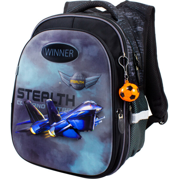 

Школьный ортопедический рюкзак Winner Stile Космос для мальчика 38,5х29х17,5 см Черный (8007)