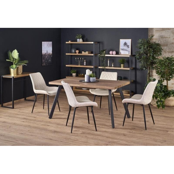 

Стол обеденный Halmar BERLIN 140/85 Орех, Черный