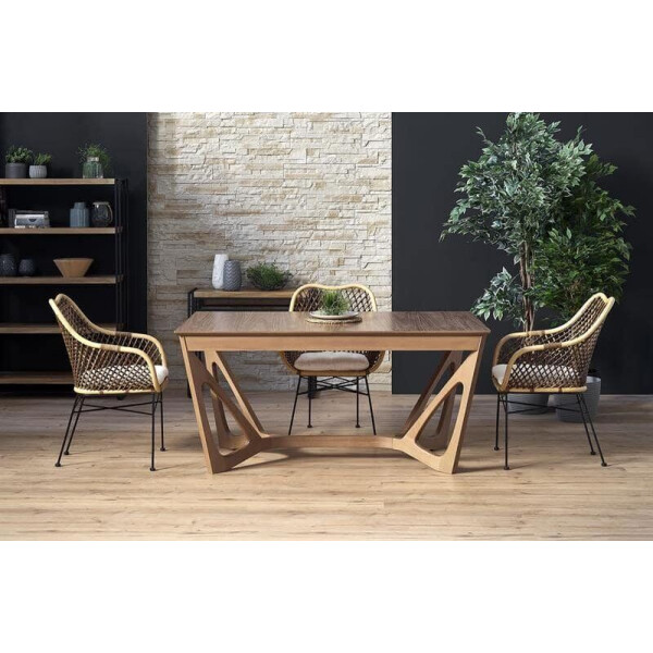 

Стол обеденный Halmar WENANTY 160/100 Орех американский