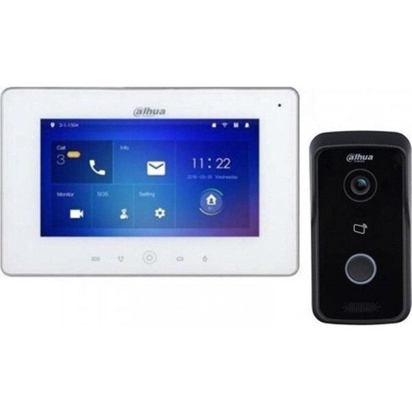 

комплект Dahua DHI-VTH5221DW-S2 + DH-VTO2111D-WP-S1